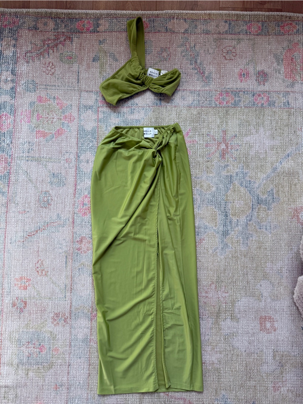 Hello Molly green skirt set | medium